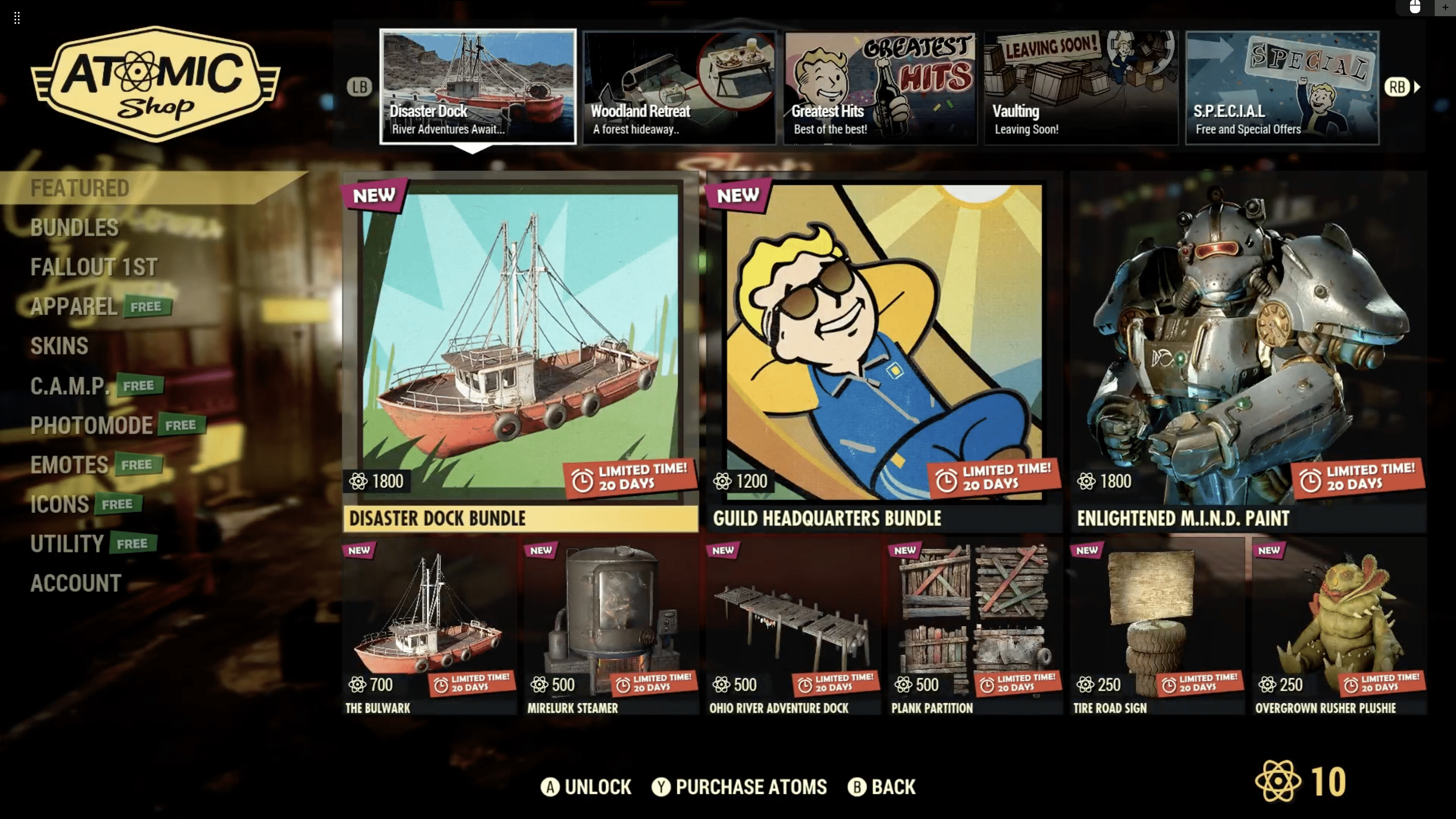 Fallout 76 Atomic Shop weekly update for January 9